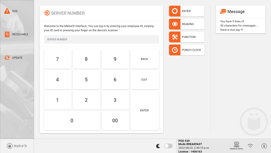 Advanced POS User Interface - Light