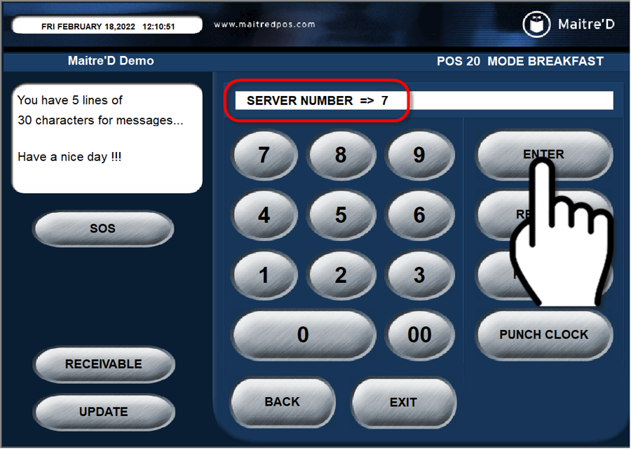 POS - Server Number