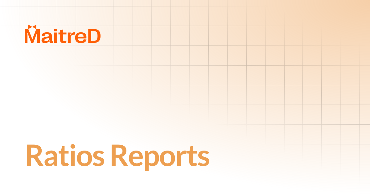 Ratios Reports | MD Documentation Center