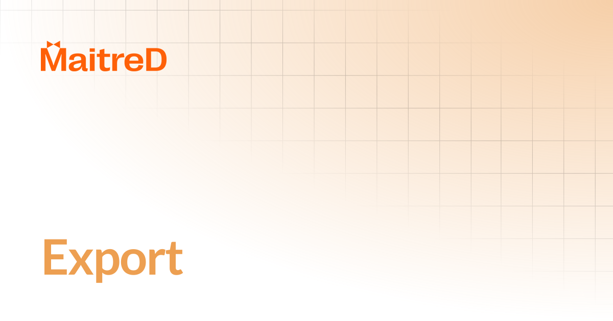 Export | MD Documentation Center