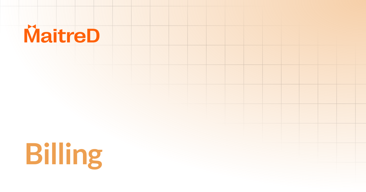 Billing | MD Documentation Center