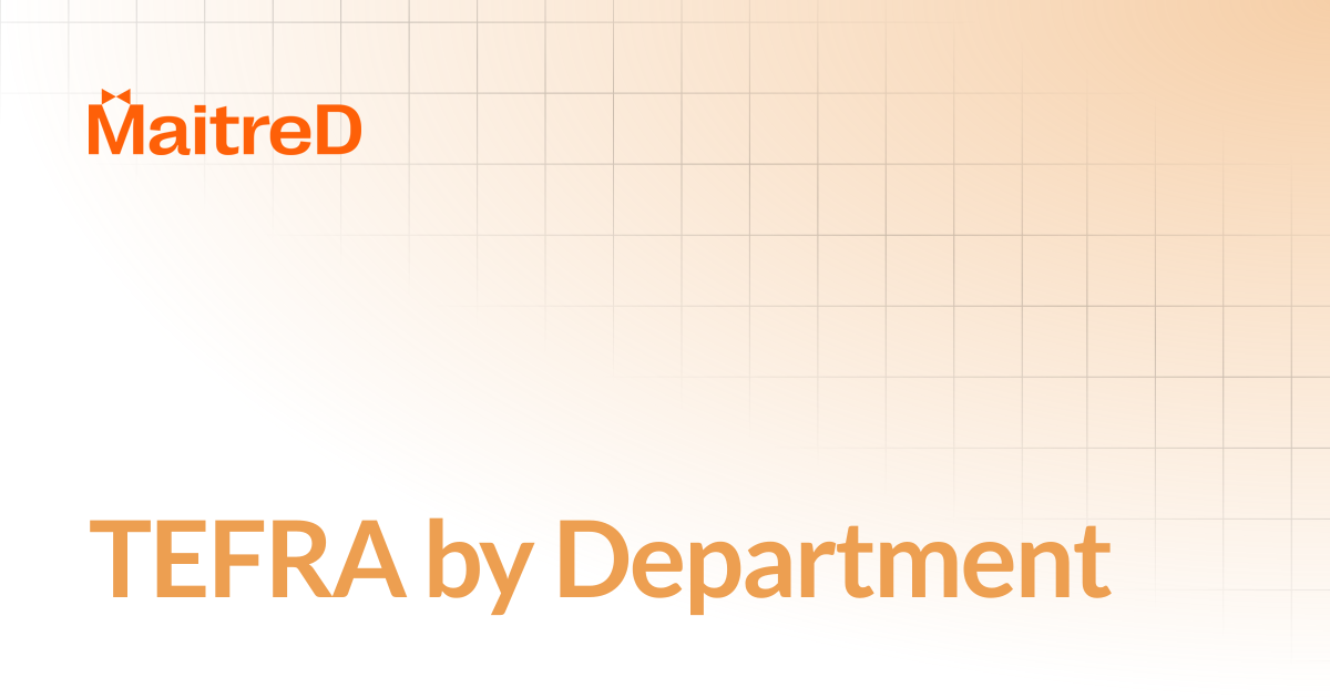 TEFRA by Department | MD Documentation Center