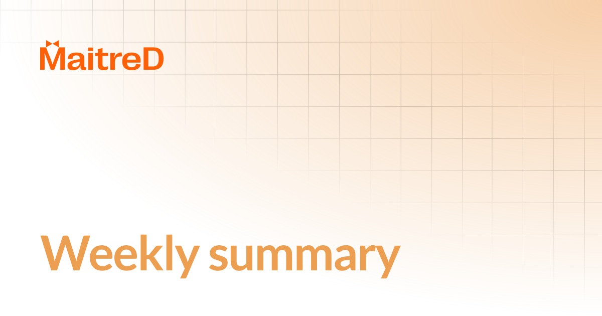 Weekly summary | MD Documentation Center